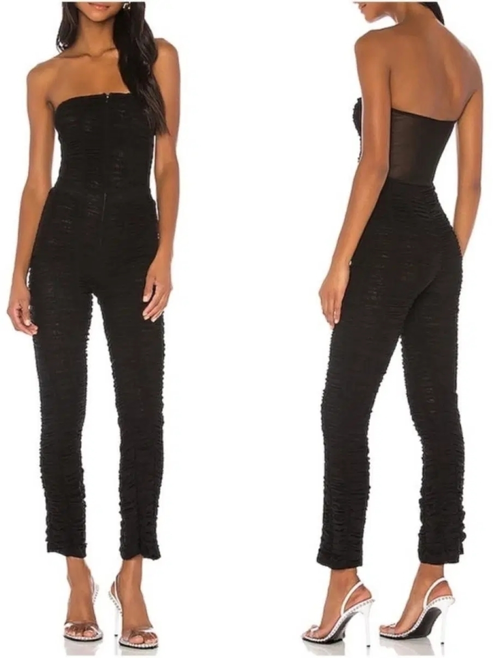 I.AM.GIA Ophelia Black Zip-Front Jumpsuit – Size S | Sleek Streetwear Fit